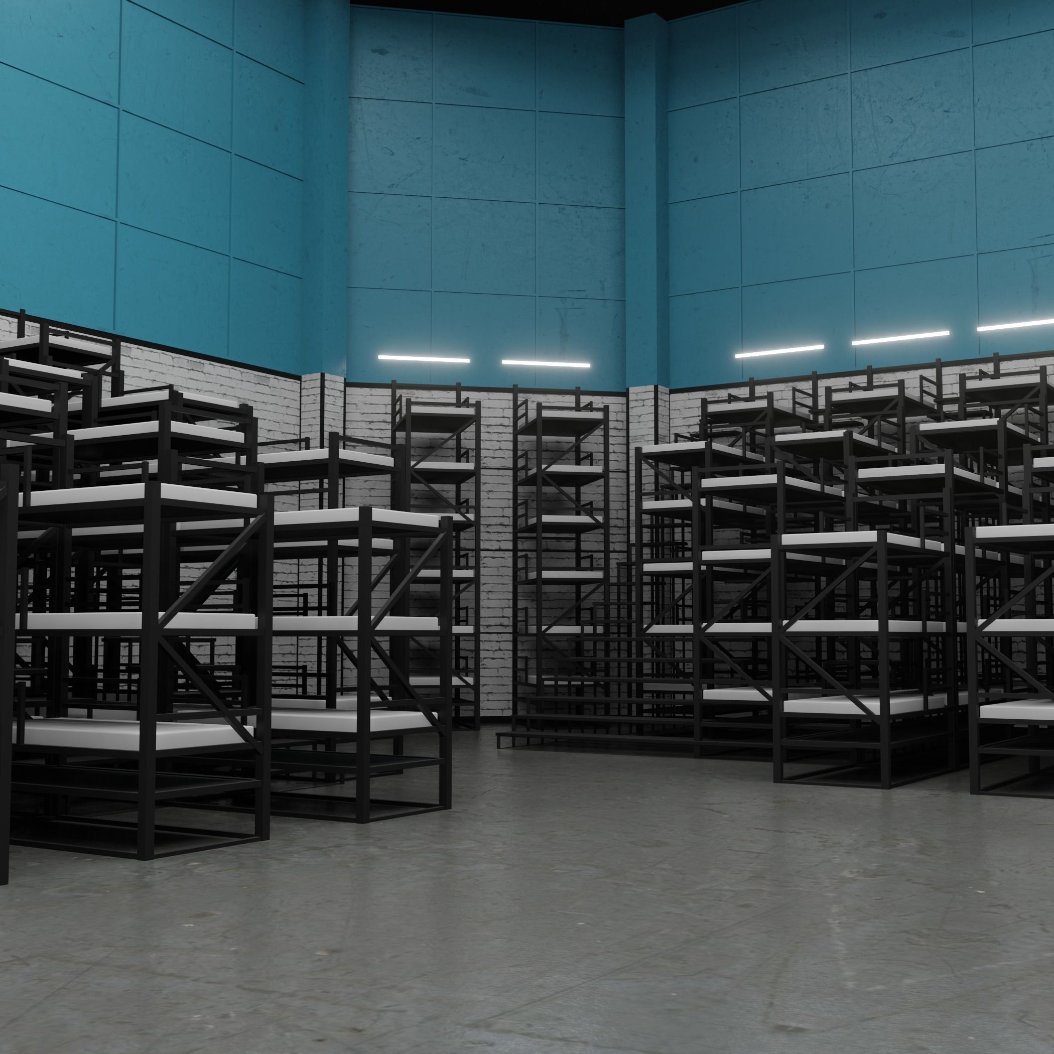 Squid Game Bathroom Sleeping area 3D model  Low-poly 3D model_14