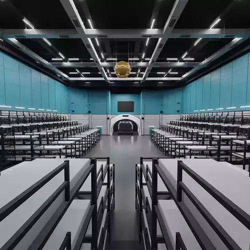 Squid Game Bathroom Sleeping area 3D model  Low-poly 3D model