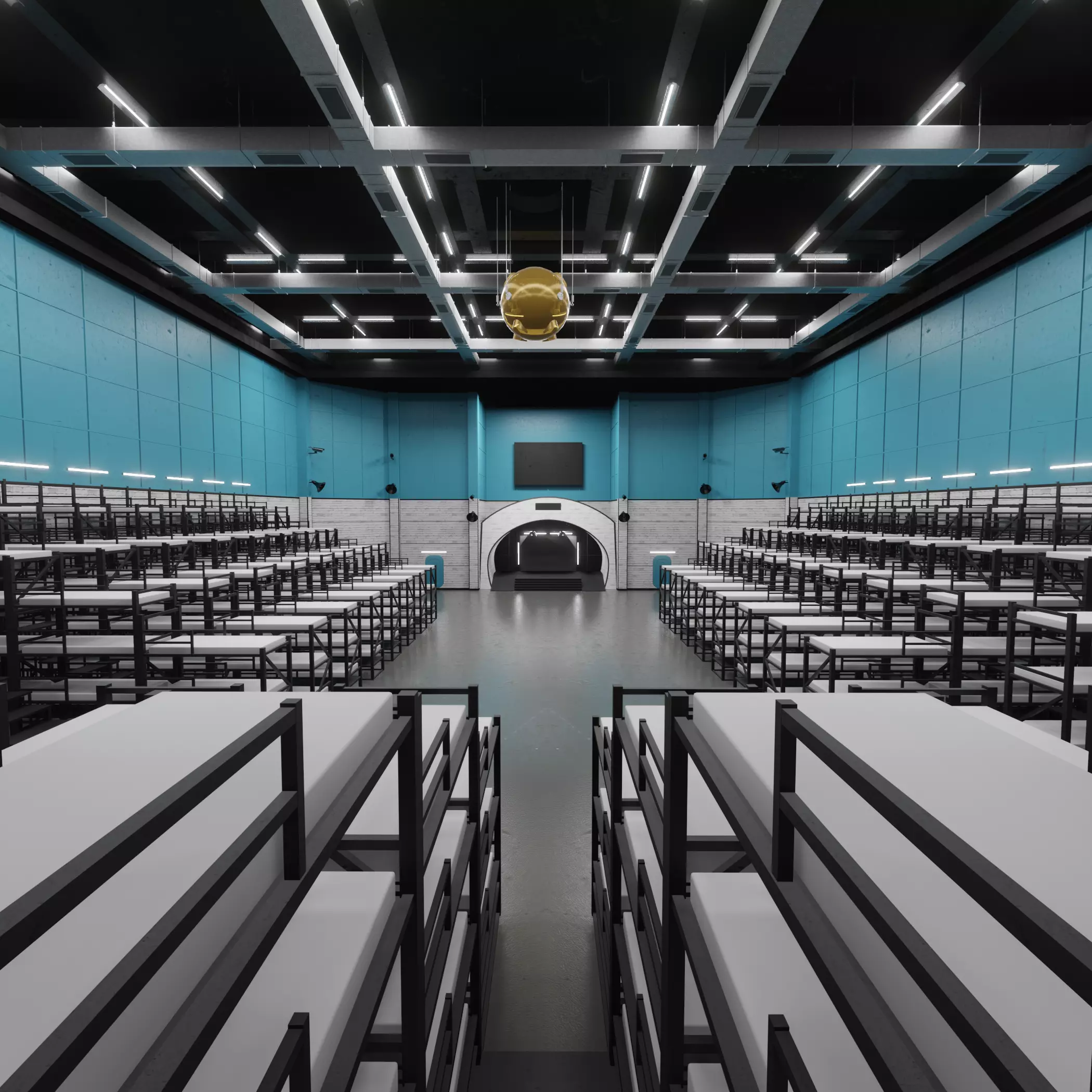 Squid Game Bathroom Sleeping area 3D model  Low-poly 3D model_0