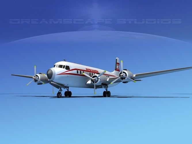 Douglas DC-7B Destin Charters 3D model