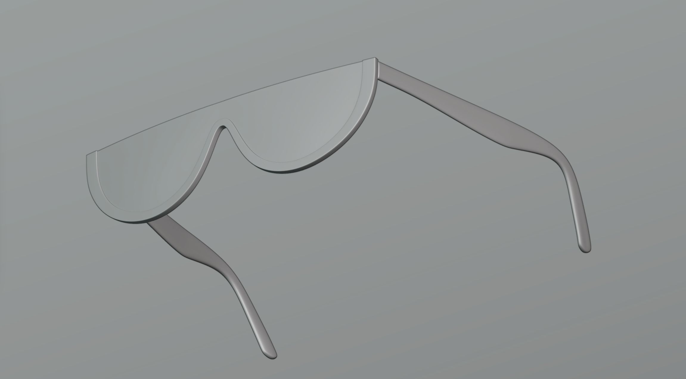 Half-frame glasses 3D model_5