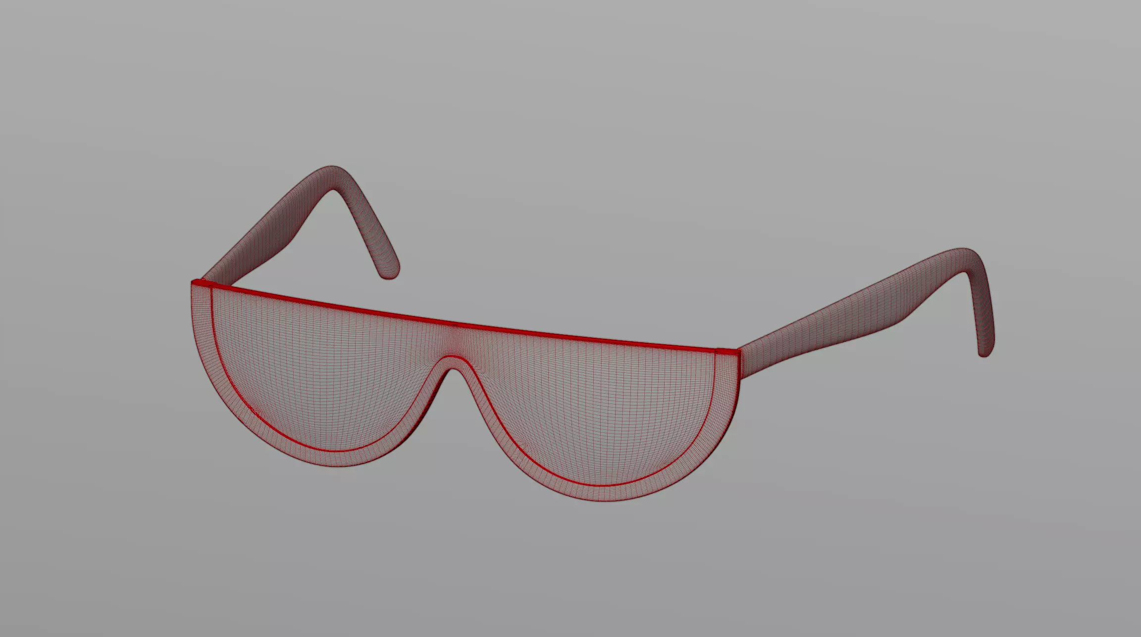 Half-frame glasses 3D model_0