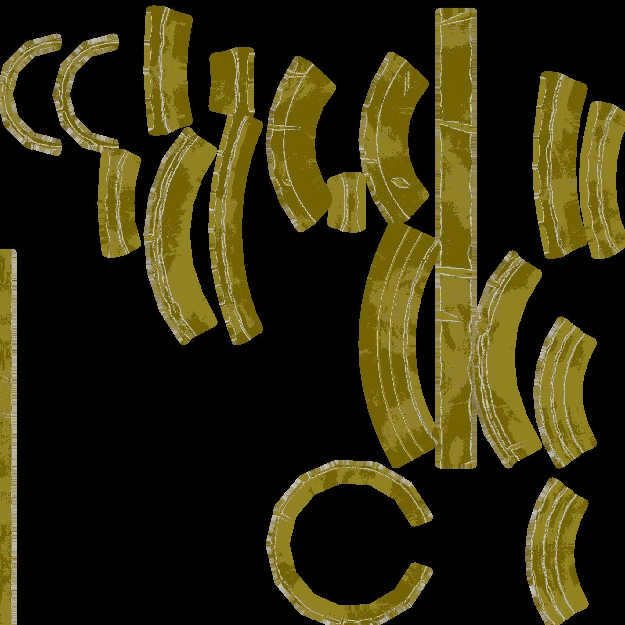 Stylized Pirate Telescope Low-poly 3D model_7