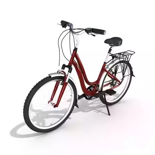 Red Bike With Handle Breaks