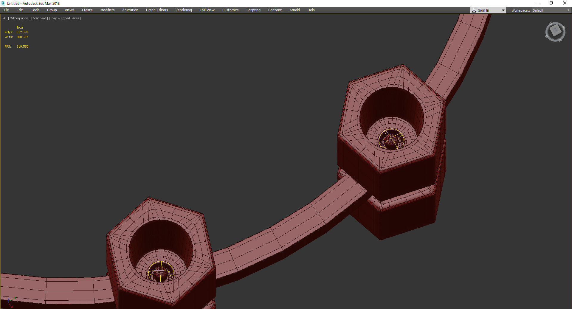 LAMPADARIO BRASS CHANDELIER Low-poly 3D model_4