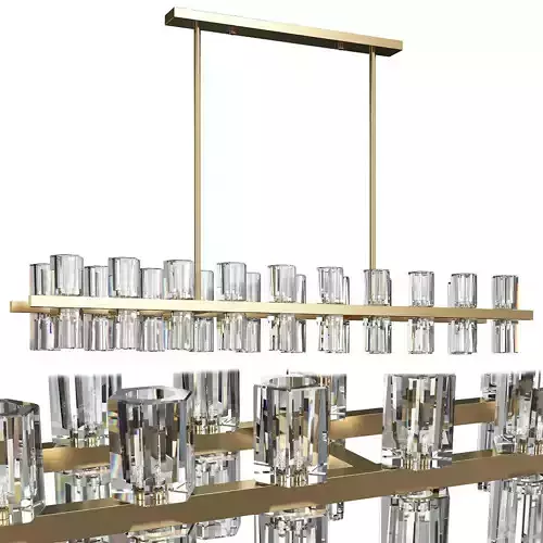 LAMPADARIO BRASS LINE CHANDELIER