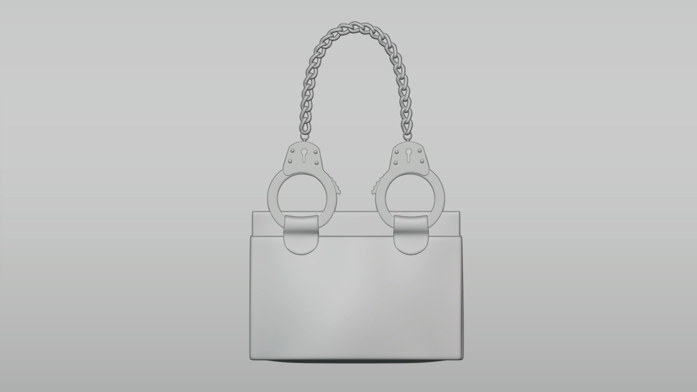 Handcuff bag 3D model_2