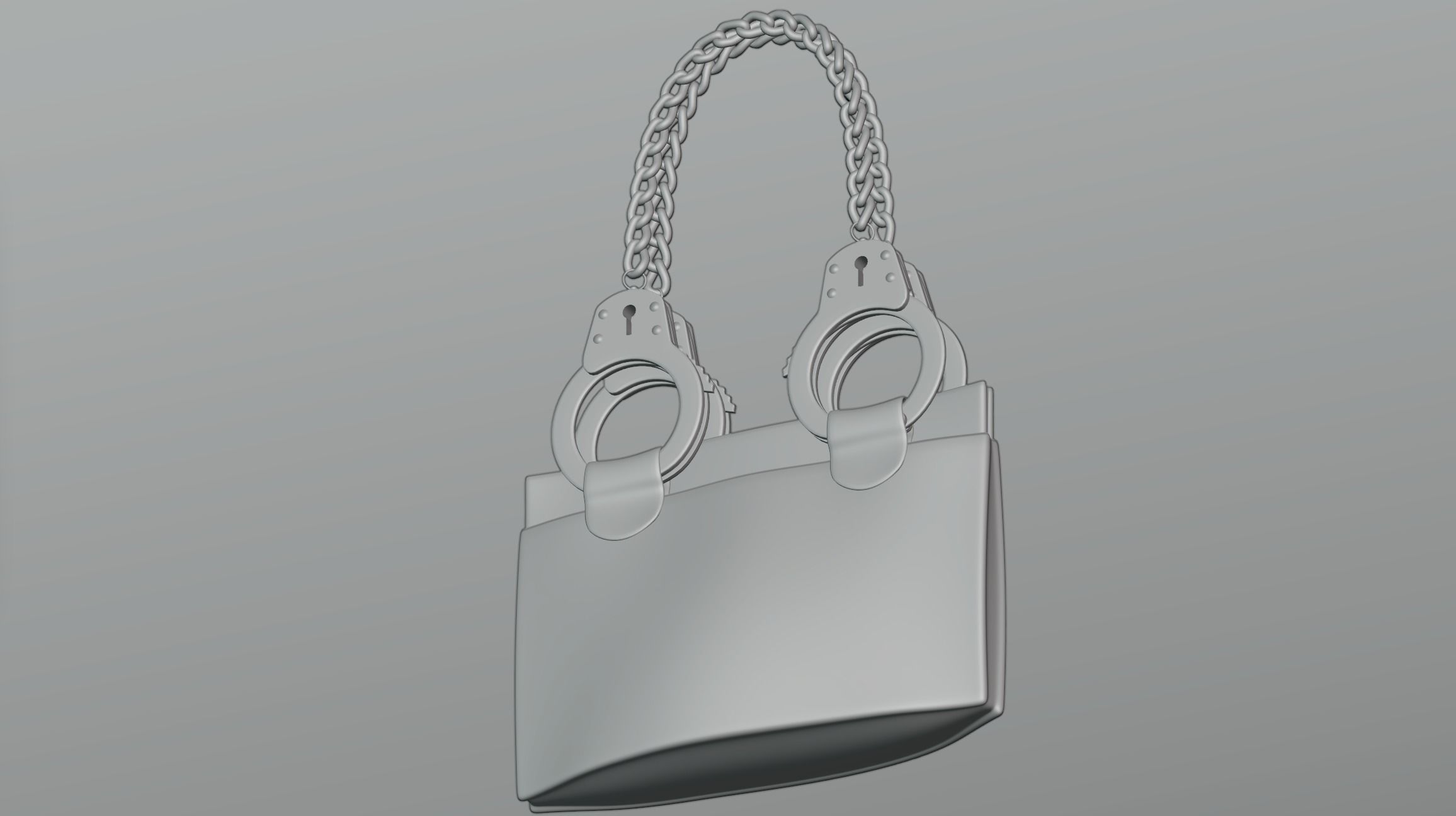Handcuff bag 3D model_4