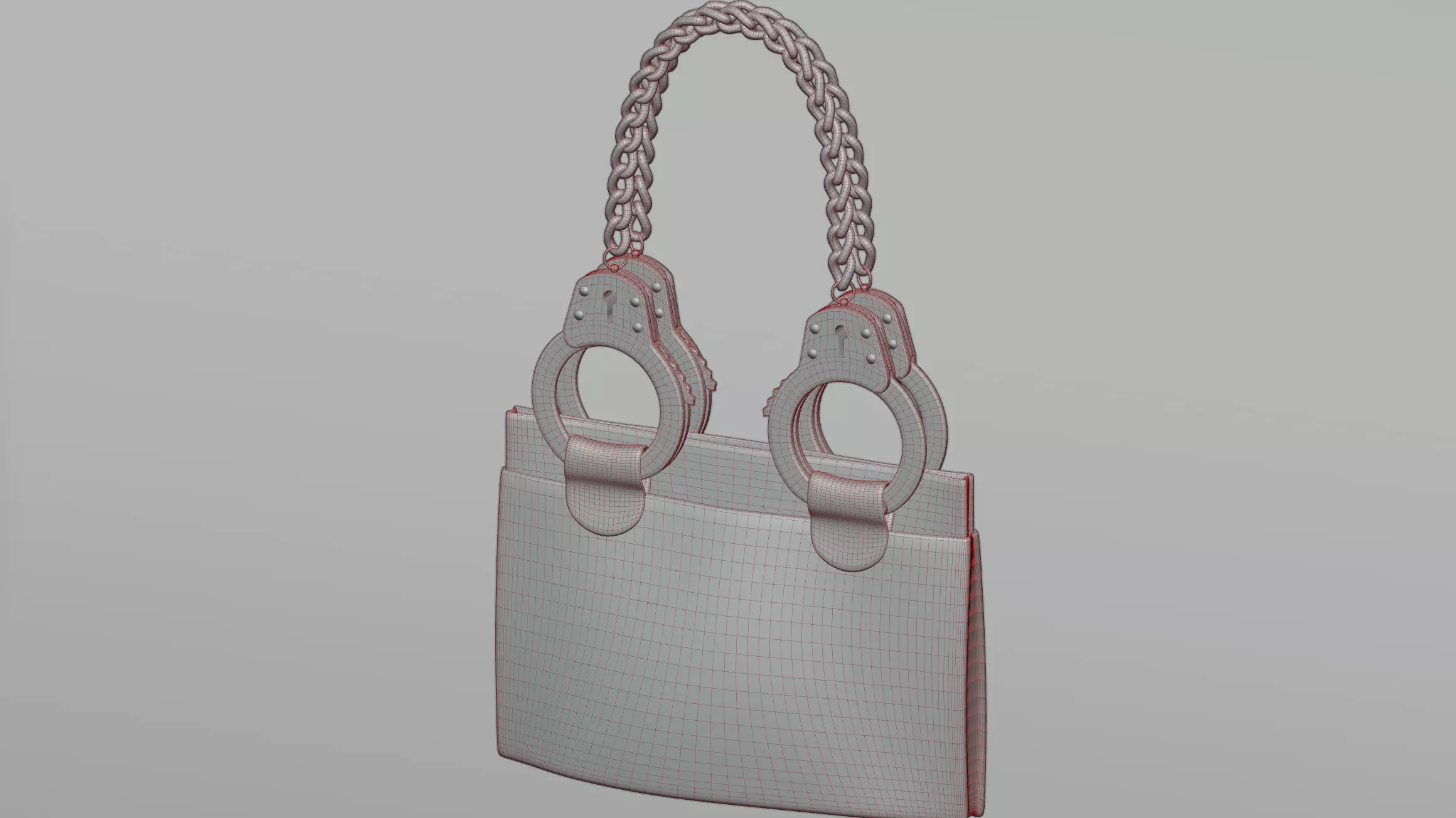 Handcuff bag 3D model_0