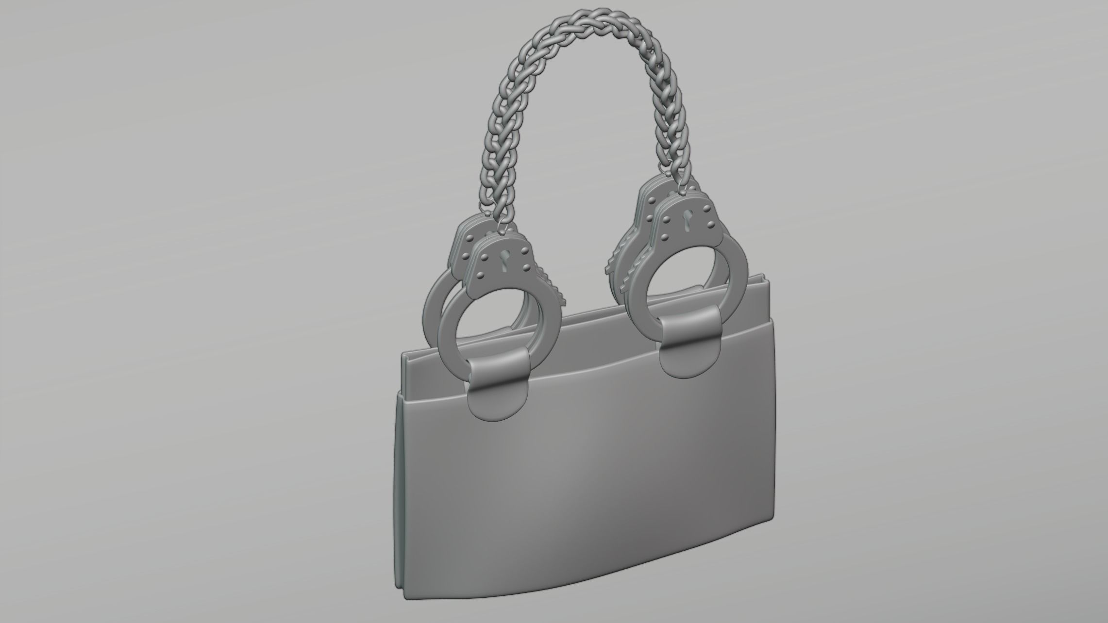 Handcuff bag 3D model_1