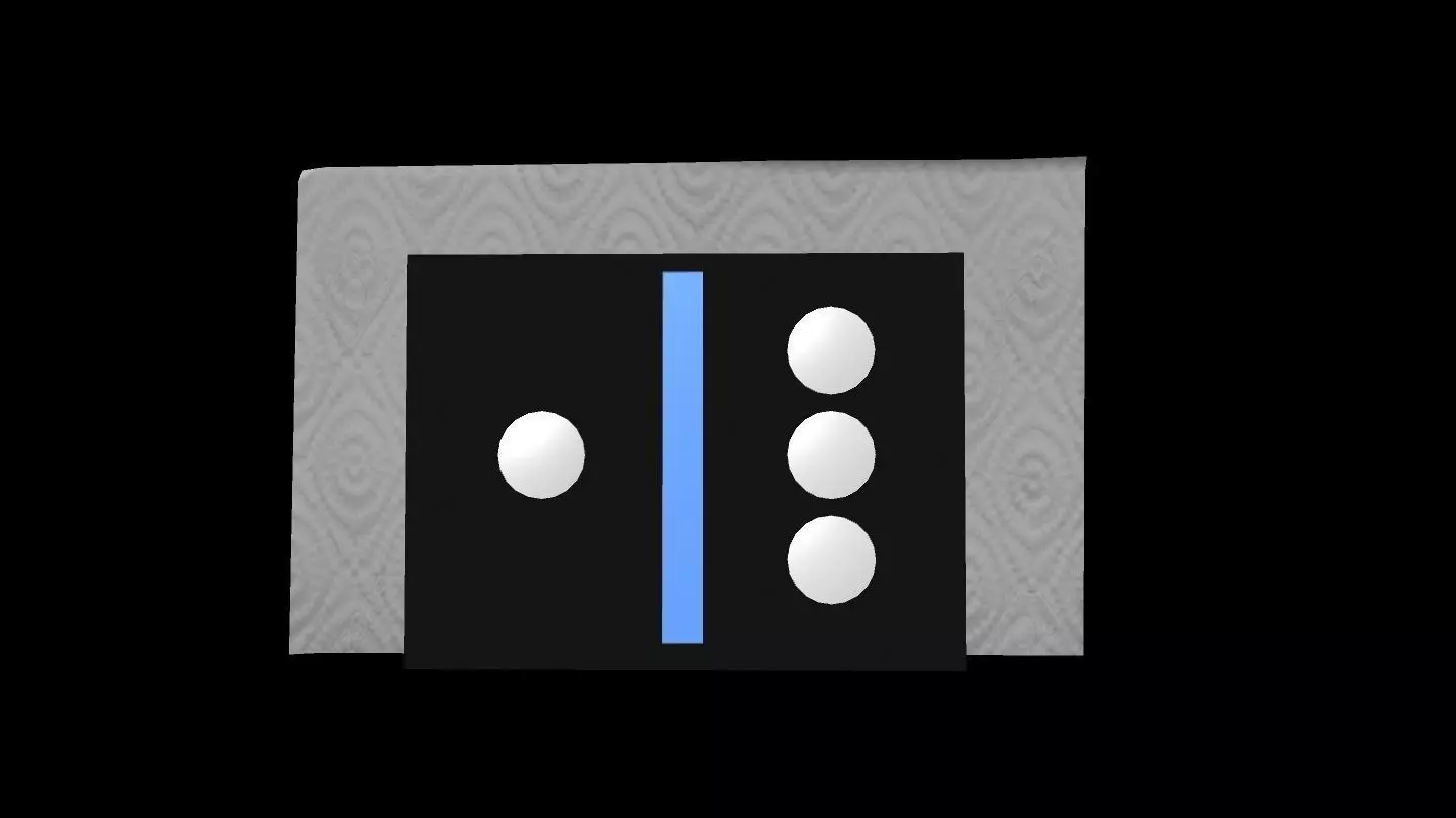 domino napkin holder Low-poly 3D model_0