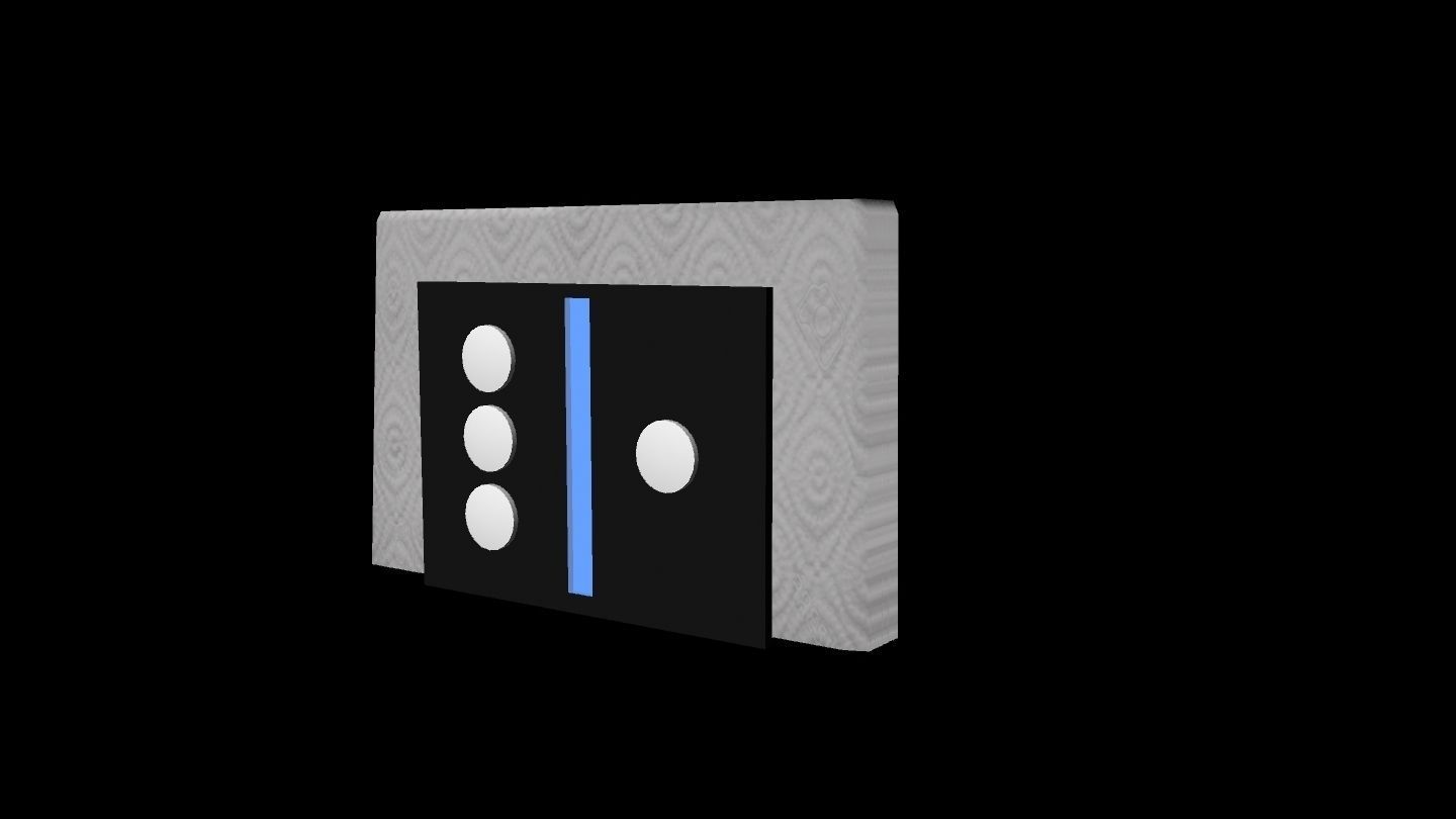 domino napkin holder Low-poly 3D model_1