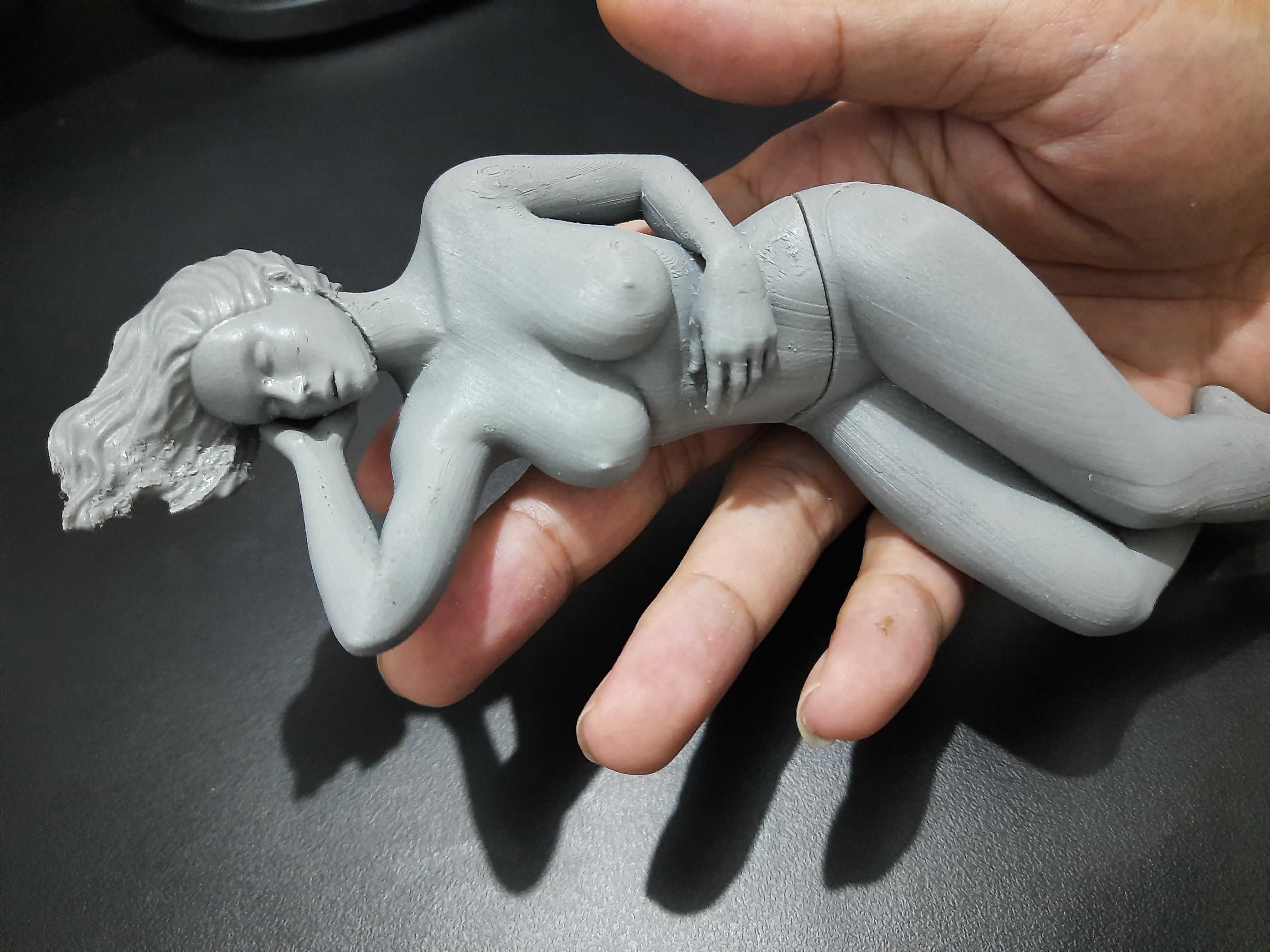 Sleeping girl 3D print model_13