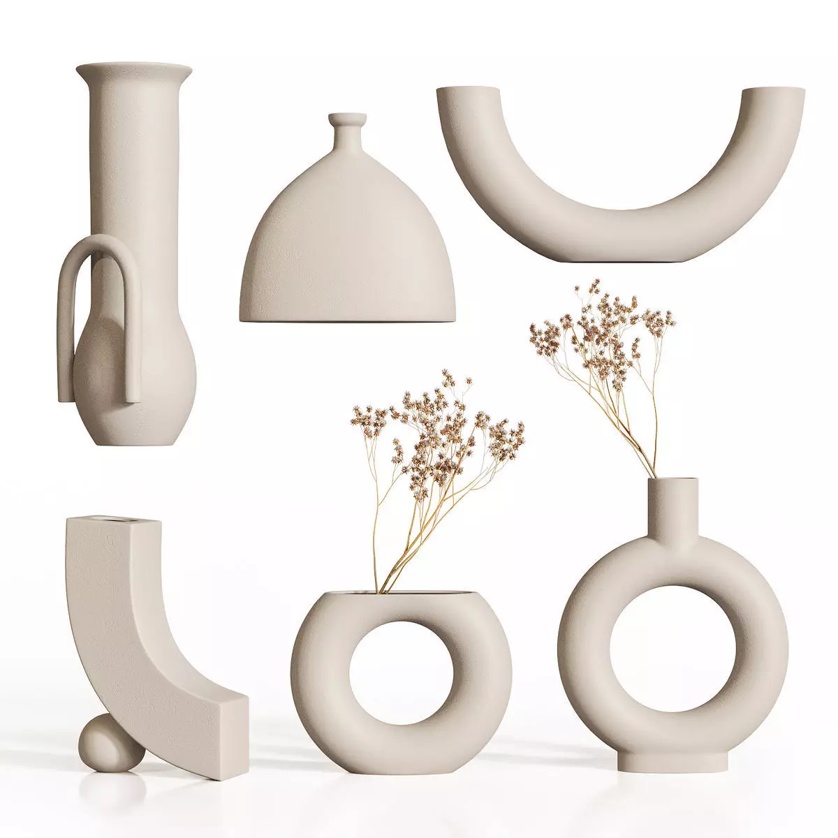 Vases minimalism 3D model_0