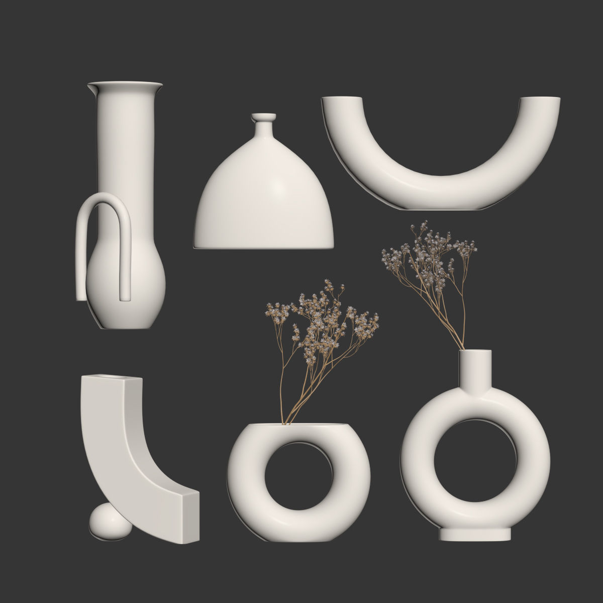 Vases minimalism 3D model_6
