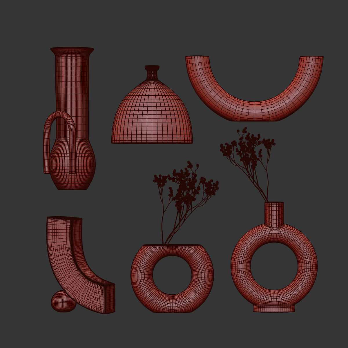 Vases minimalism 3D model_8