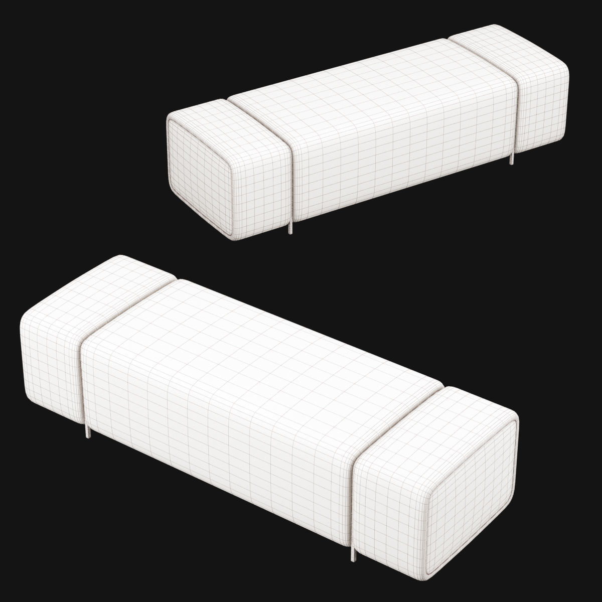 bed bench 8 3D model_3