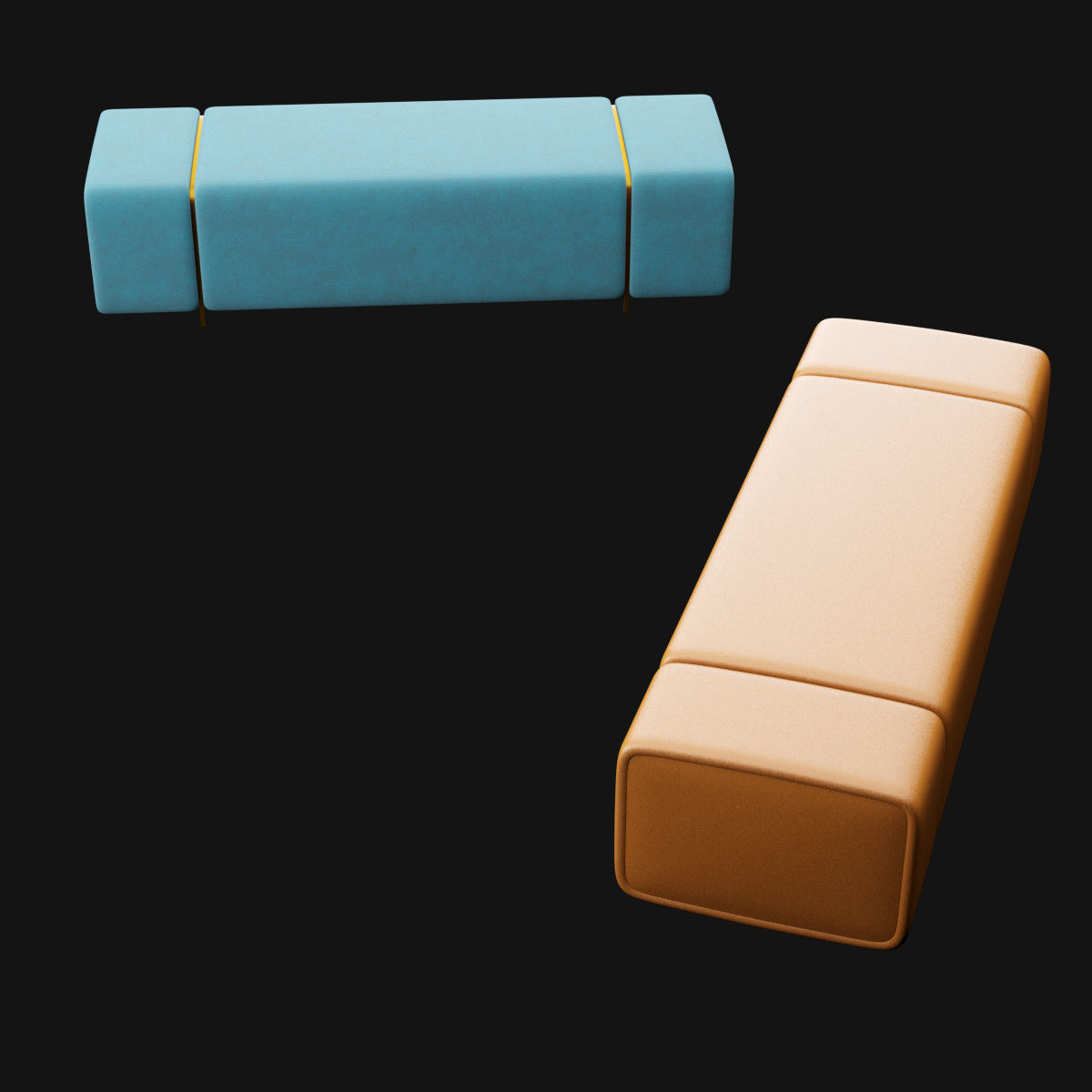 bed bench 8 3D model_6