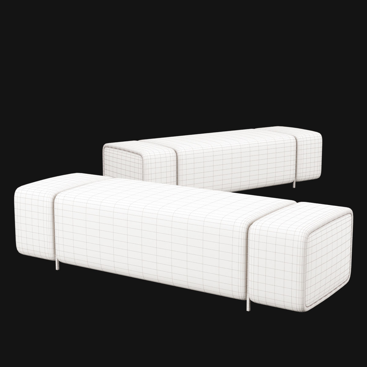 bed bench 8 3D model_1