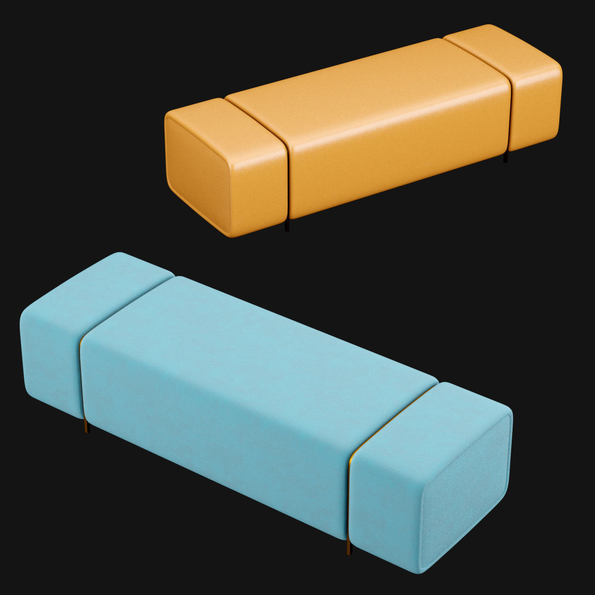 bed bench 8 3D model_2