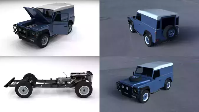 Full Land Rover Defender 90 Hard Top HDRI