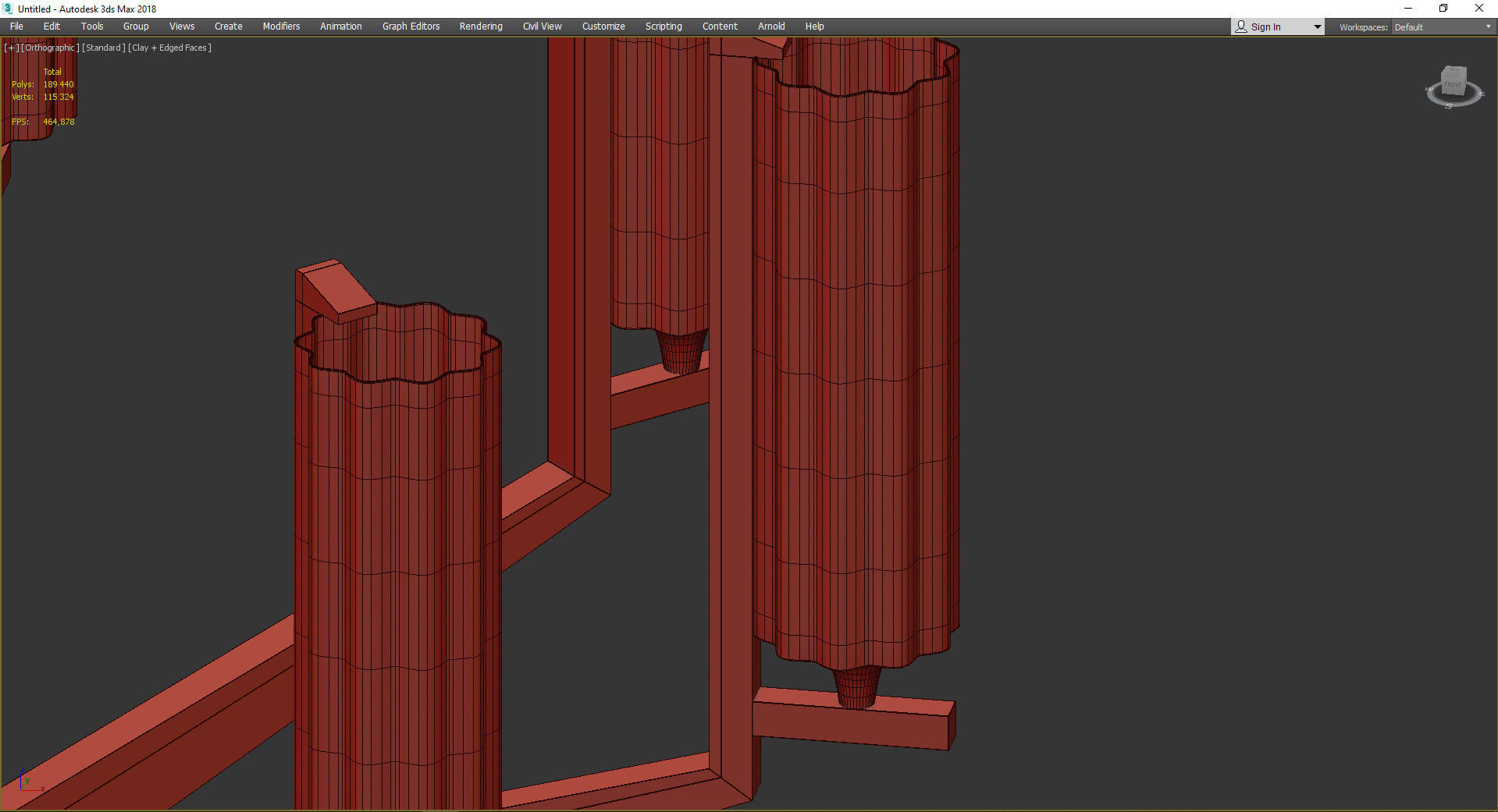 FASHION BRASS CHANDELIER 3 Low-poly 3D model_5