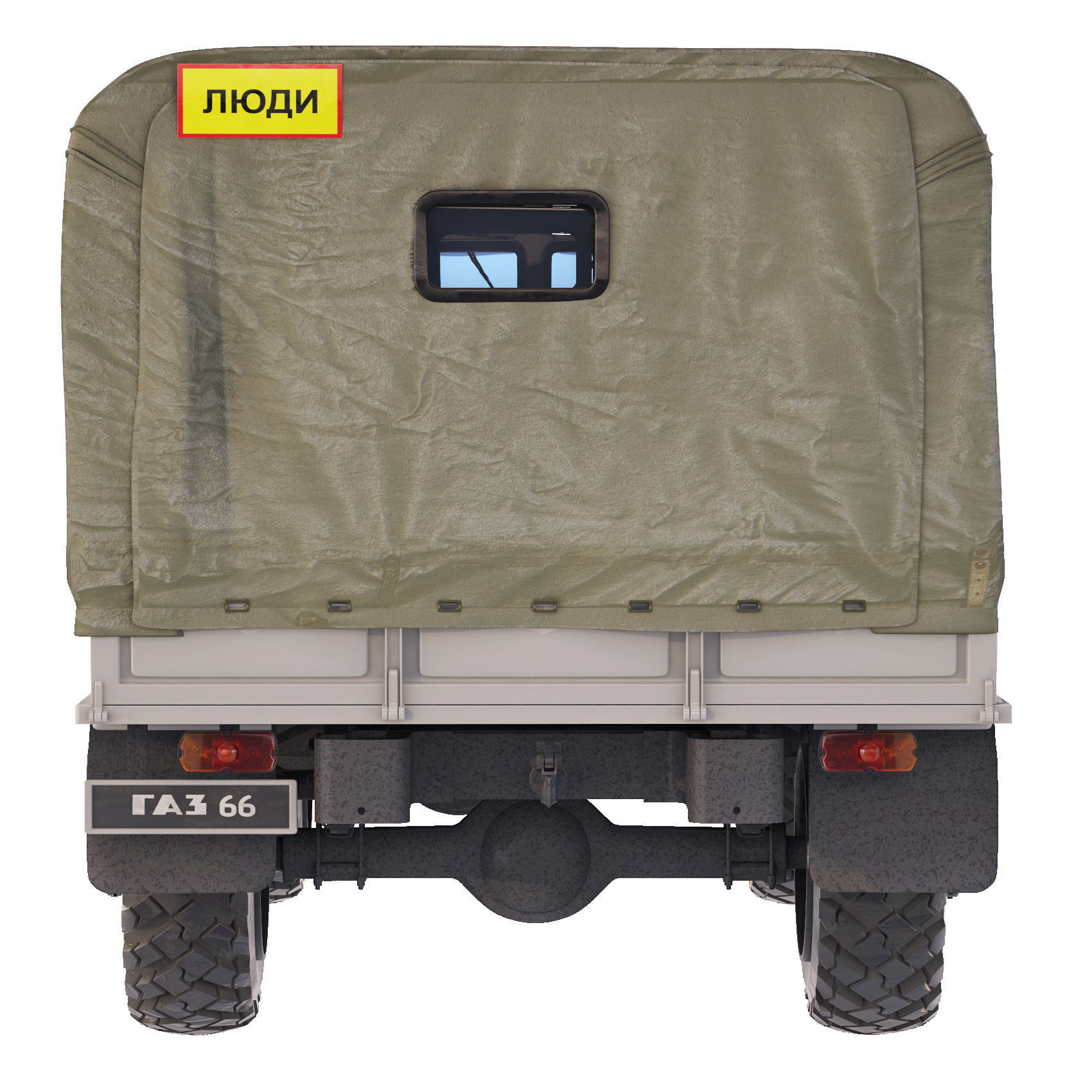 GAZ 66 A 1967 tarpaulin body 3D model_10