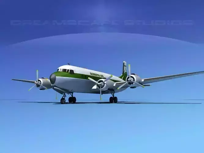 Douglas DC-7B Olympia Air 3D model