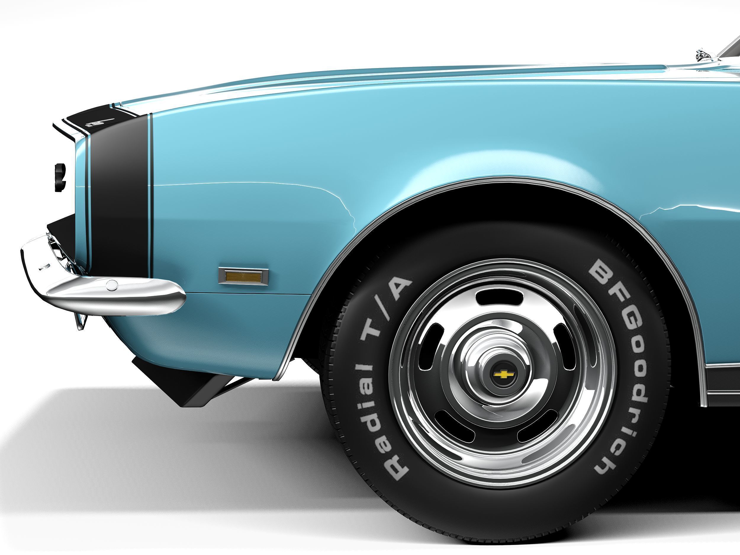 Chevrolet Camaro SS Convertible 1967 3D model_10