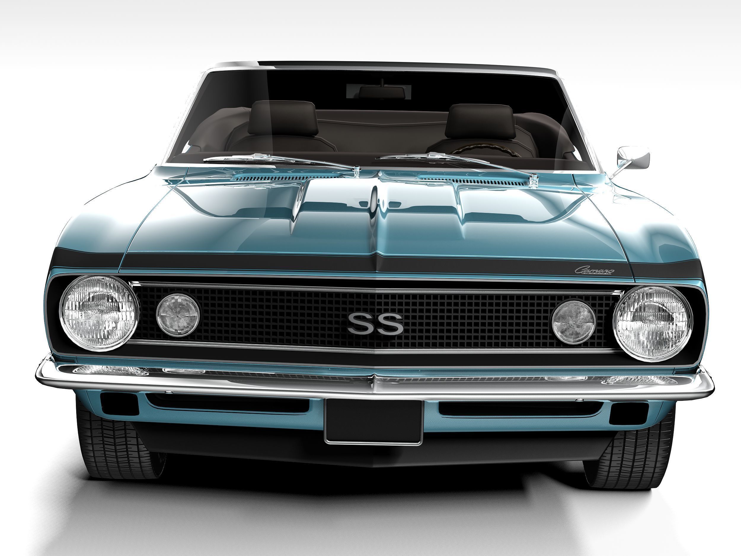 Chevrolet Camaro SS Convertible 1967 3D model_9