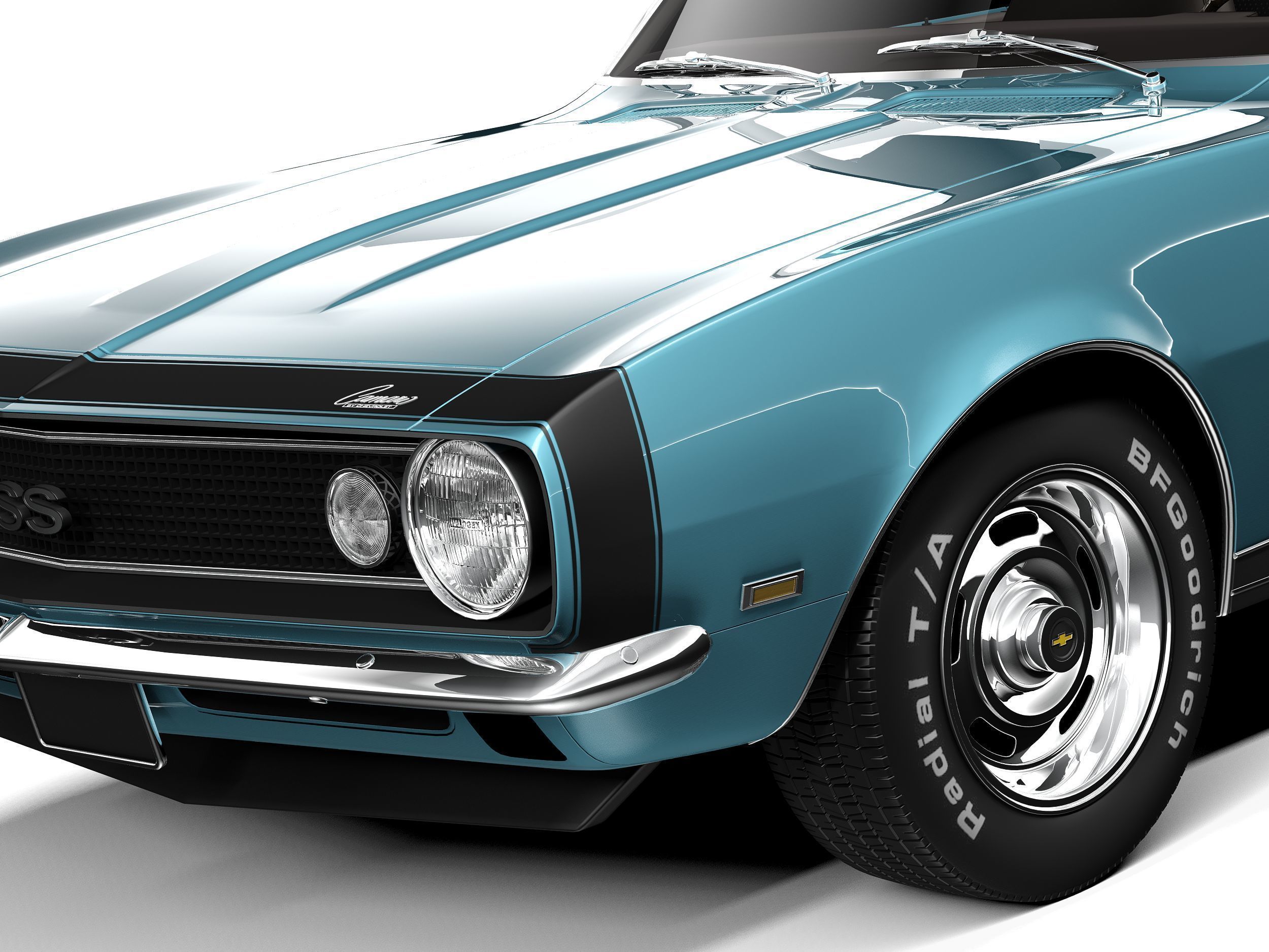 Chevrolet Camaro SS Convertible 1967 3D model_2