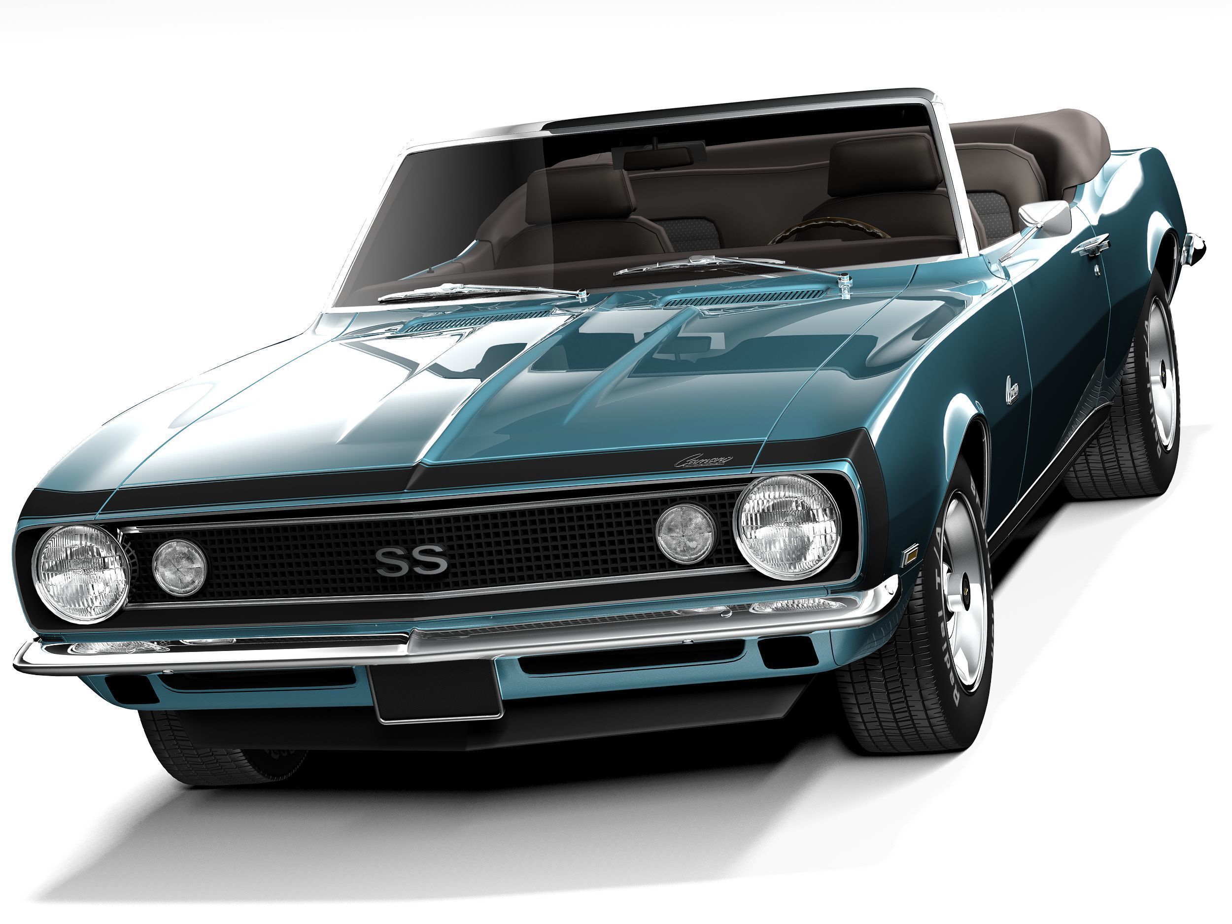 Chevrolet Camaro SS Convertible 1967 3D model_1