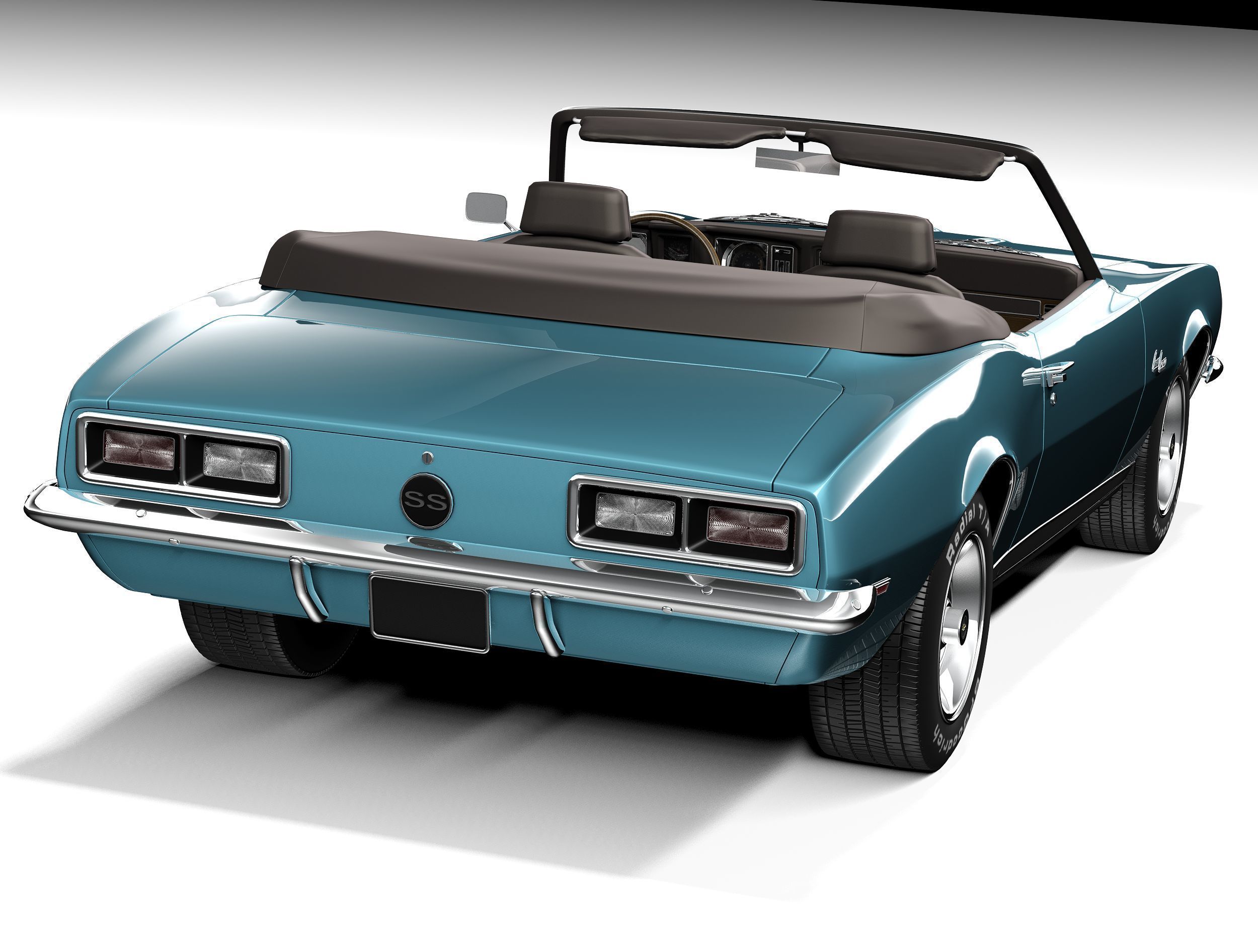 Chevrolet Camaro SS Convertible 1967 3D model_5