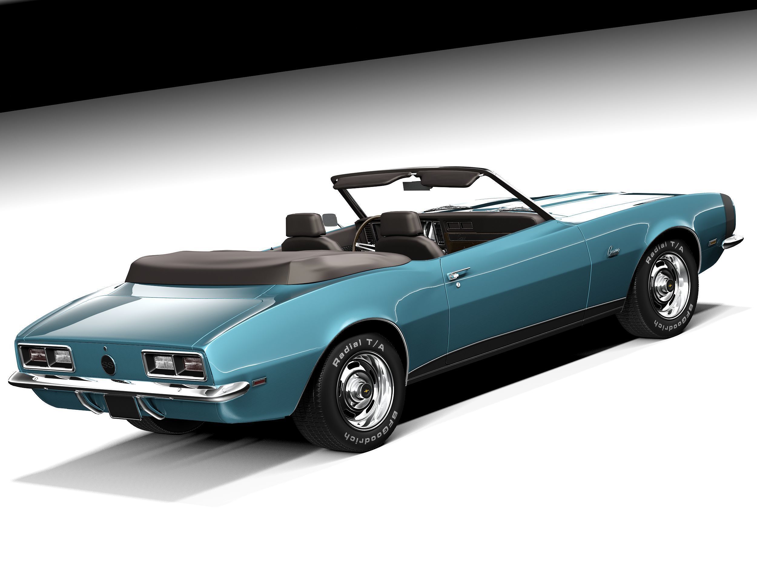 Chevrolet Camaro SS Convertible 1967 3D model_4
