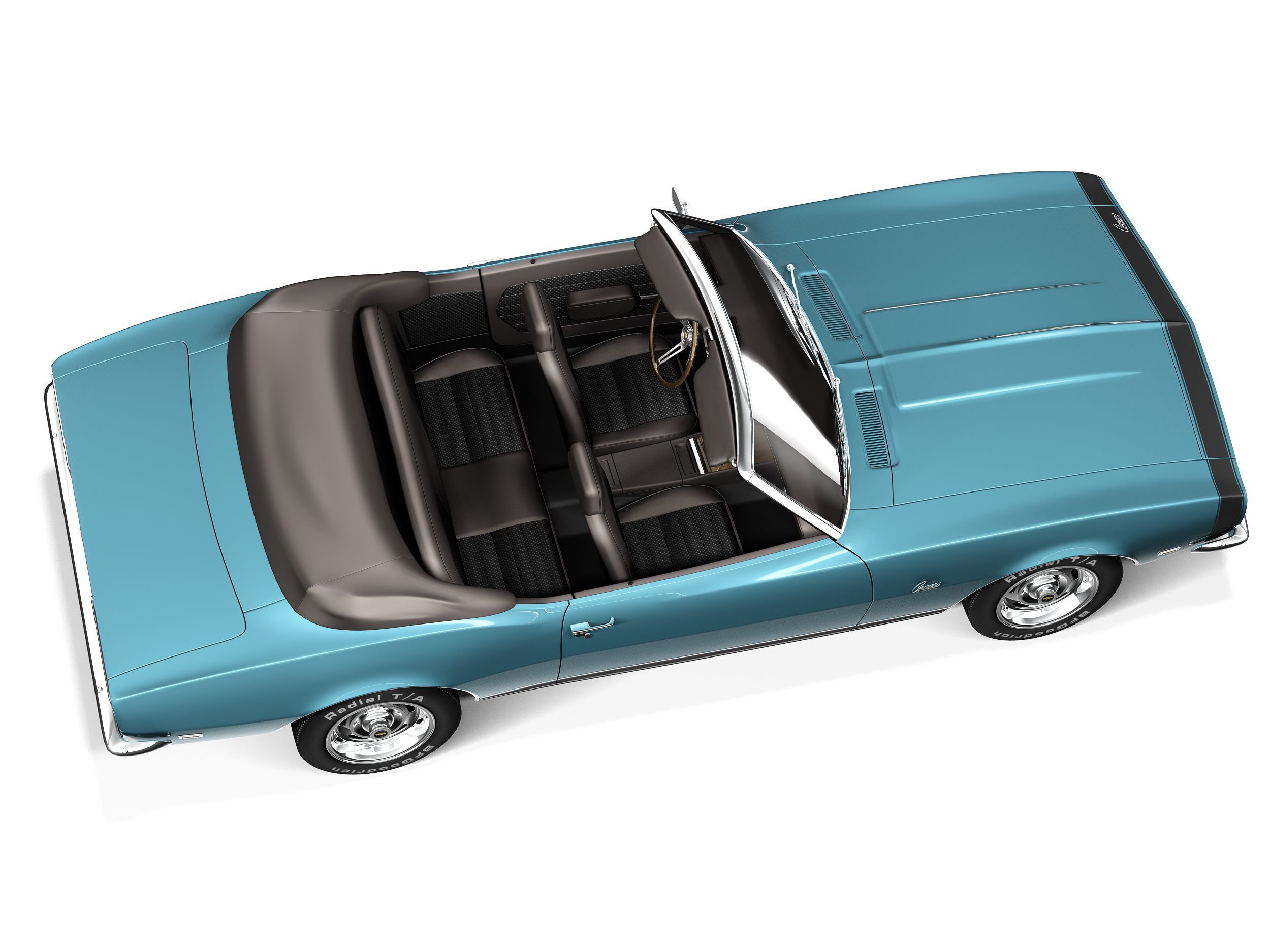 Chevrolet Camaro SS Convertible 1967 3D model_7