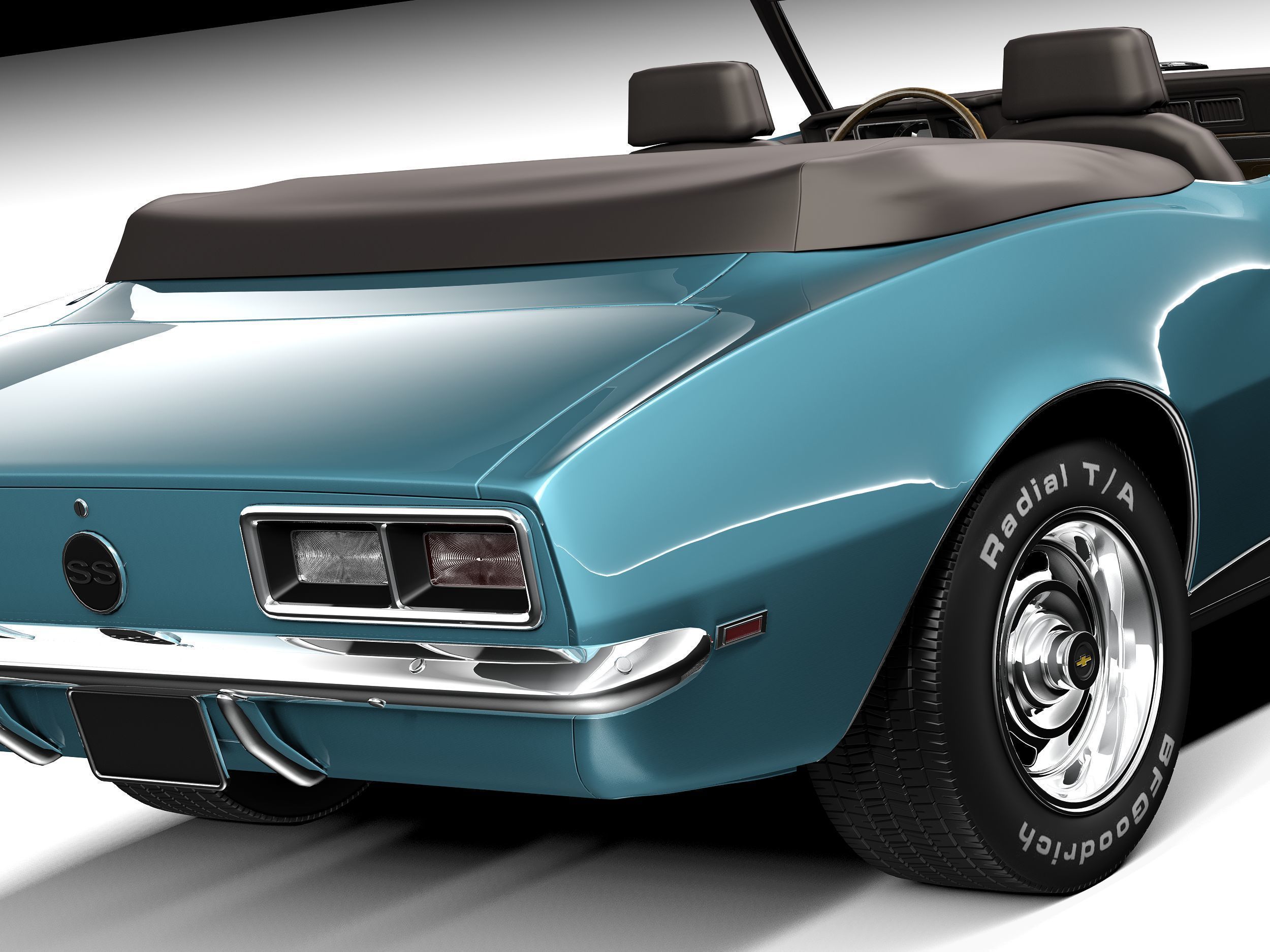 Chevrolet Camaro SS Convertible 1967 3D model_3