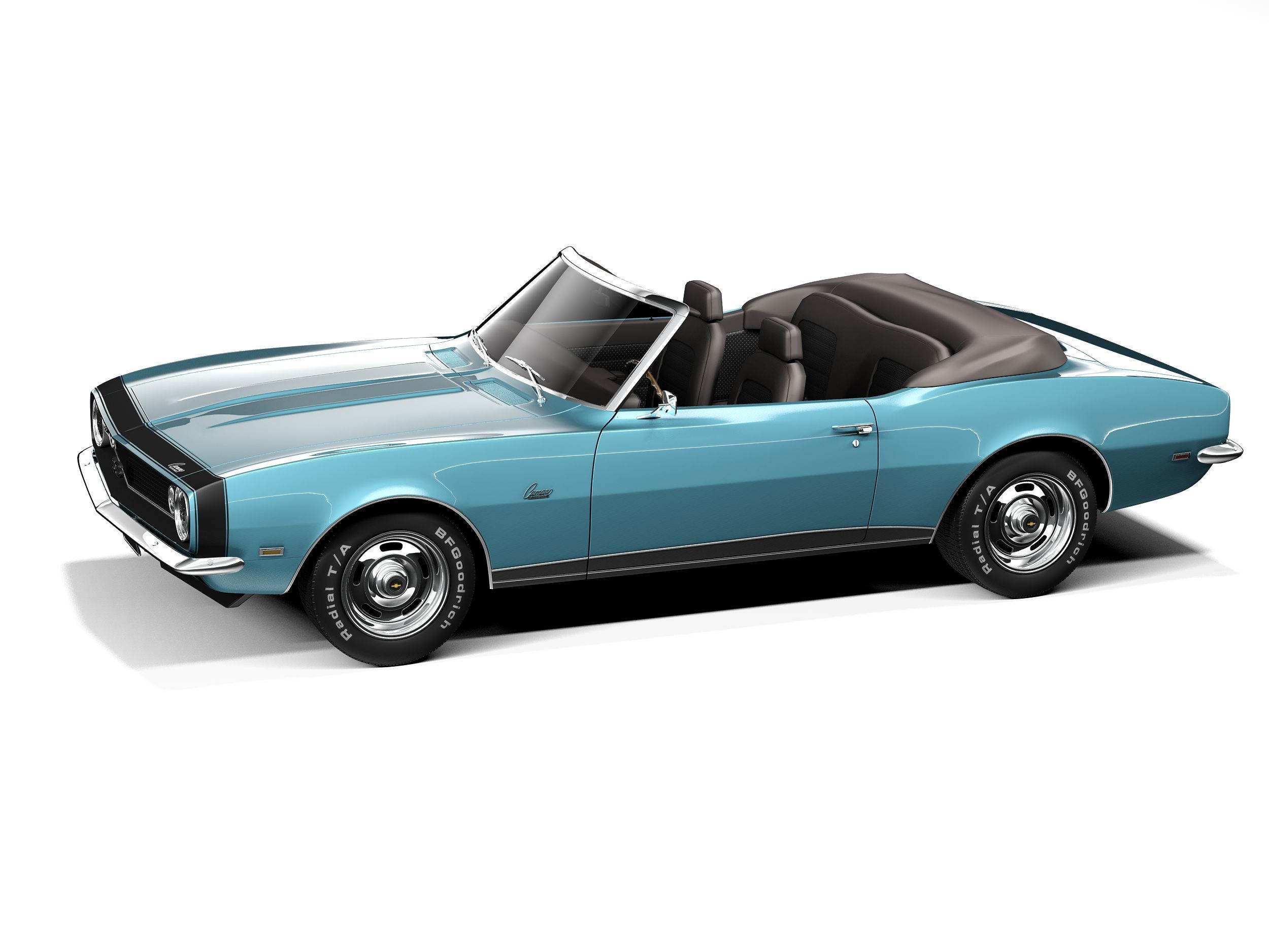 Chevrolet Camaro SS Convertible 1967 3D model_11