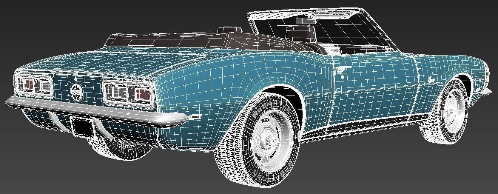 Chevrolet Camaro SS Convertible 1967 3D model_13
