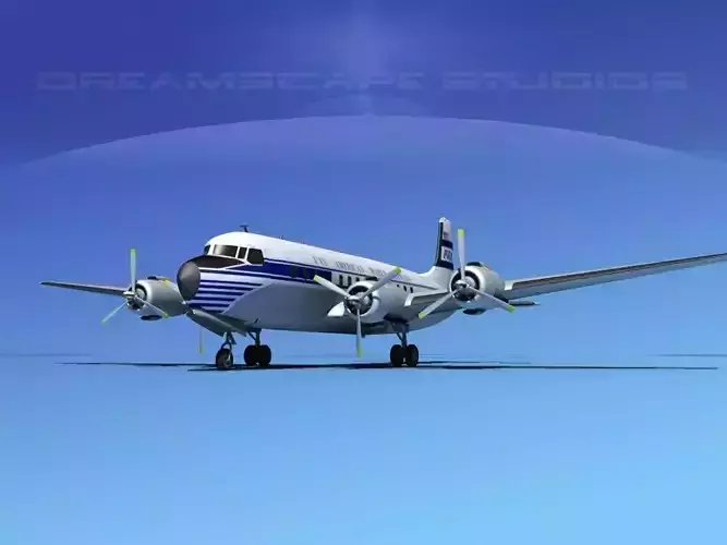 Douglas DC-7B Pan American 3D model