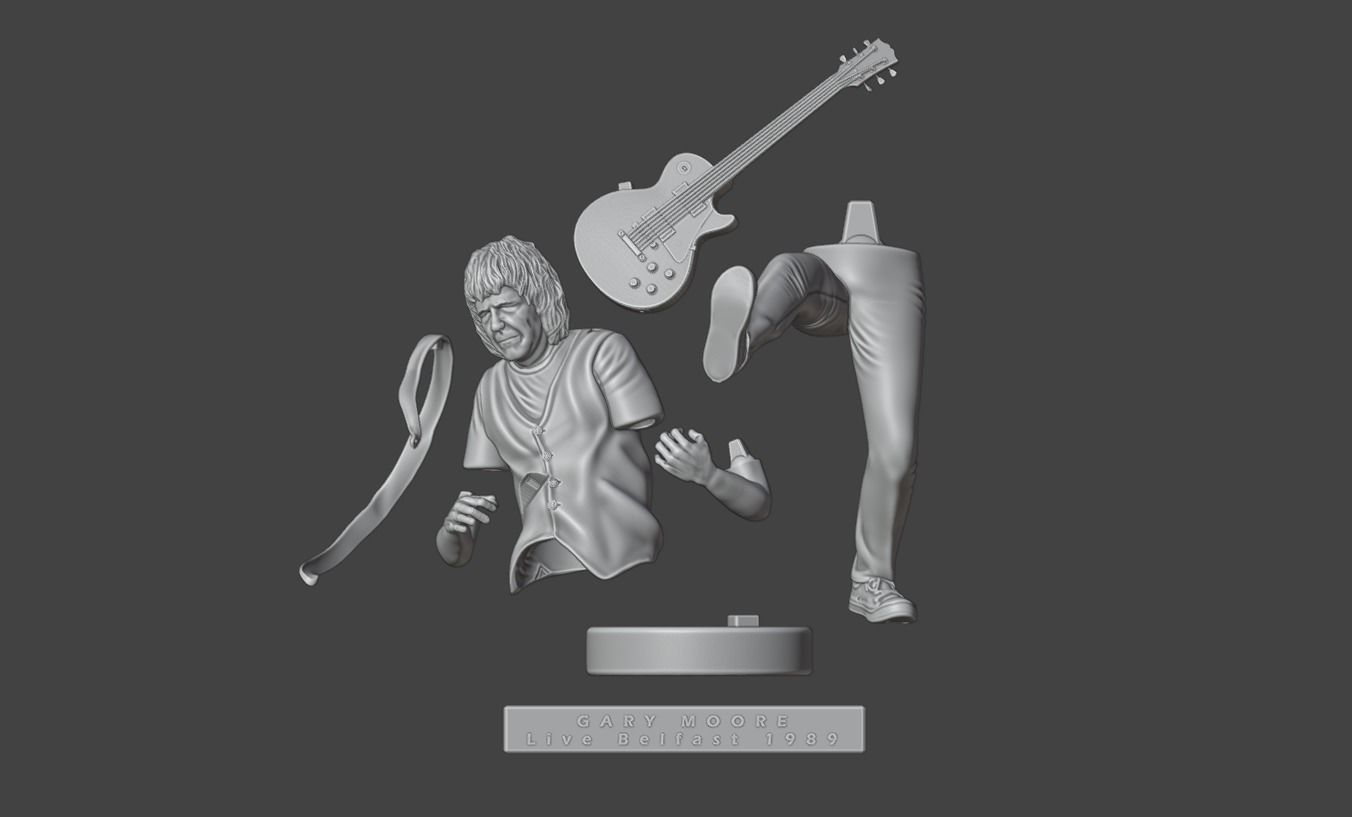 Gary Moore Live Belfast 1989 - 3D printing 3D print model_16