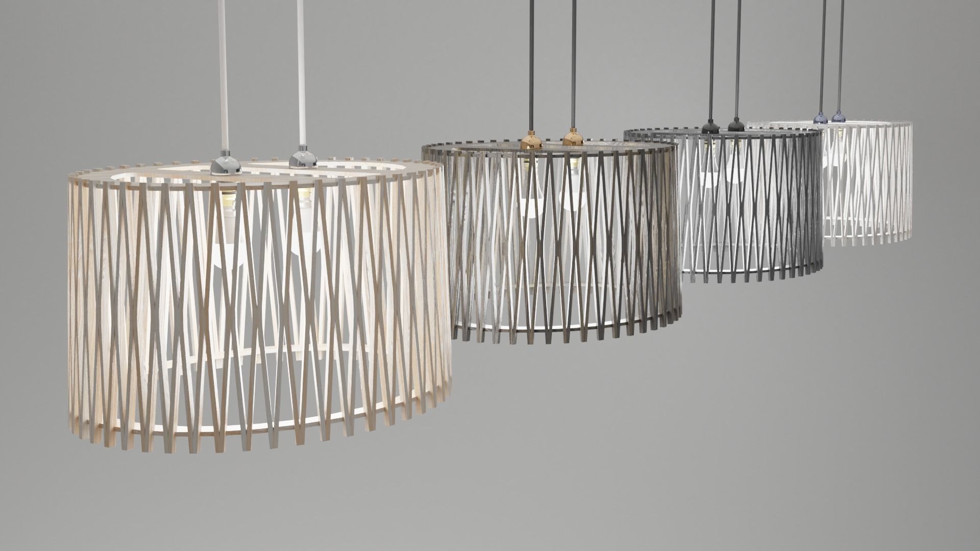 Pendant Ceiling Light P176 3D model_4