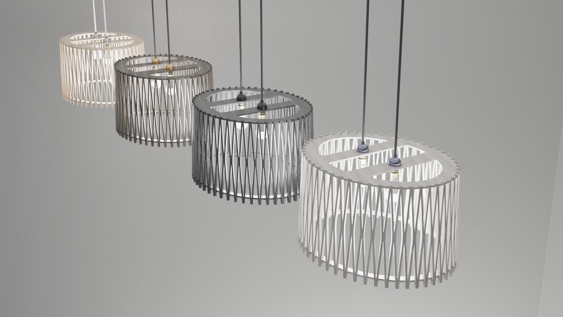 Pendant Ceiling Light P176 3D model_7
