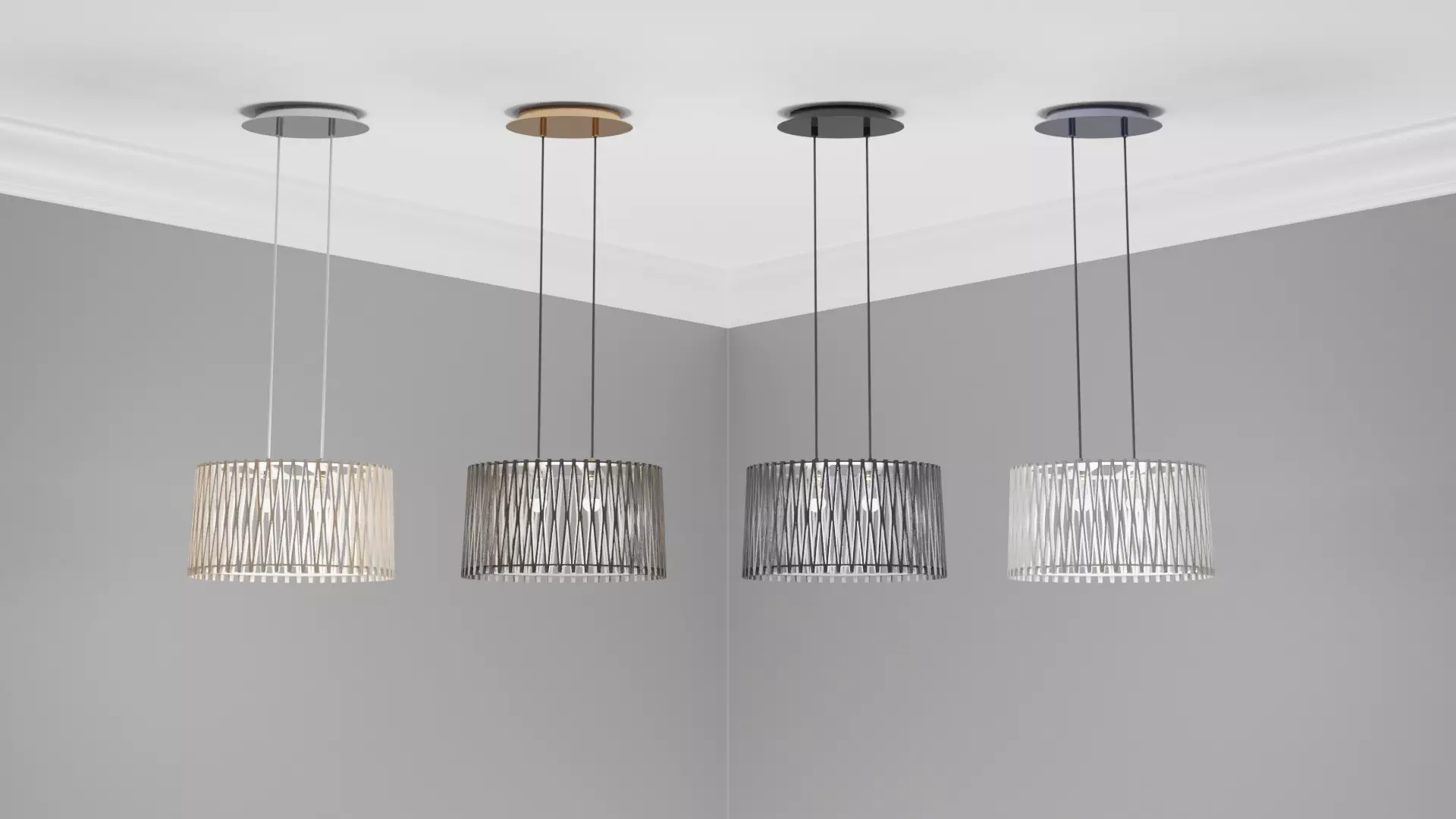 Pendant Ceiling Light P176 3D model_0