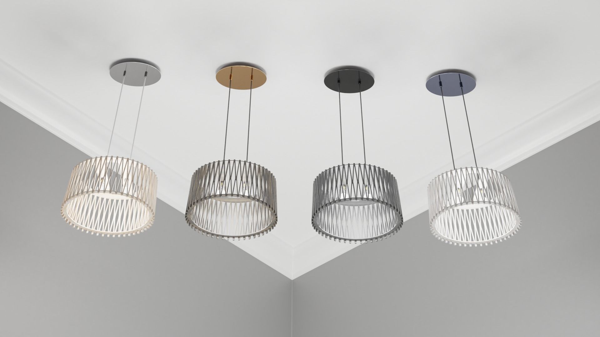 Pendant Ceiling Light P176 3D model_3
