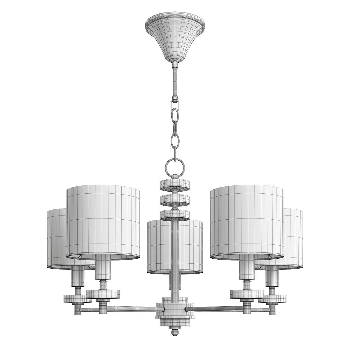 Chandelier Freya Tiana Low-poly 3D model_1
