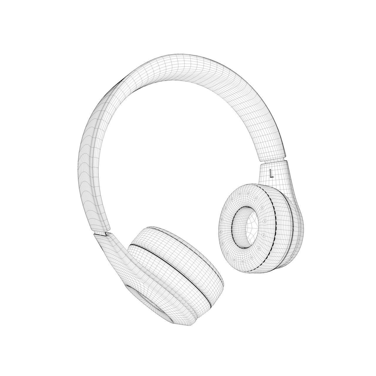 No Brand Headphones Free 3D model_2