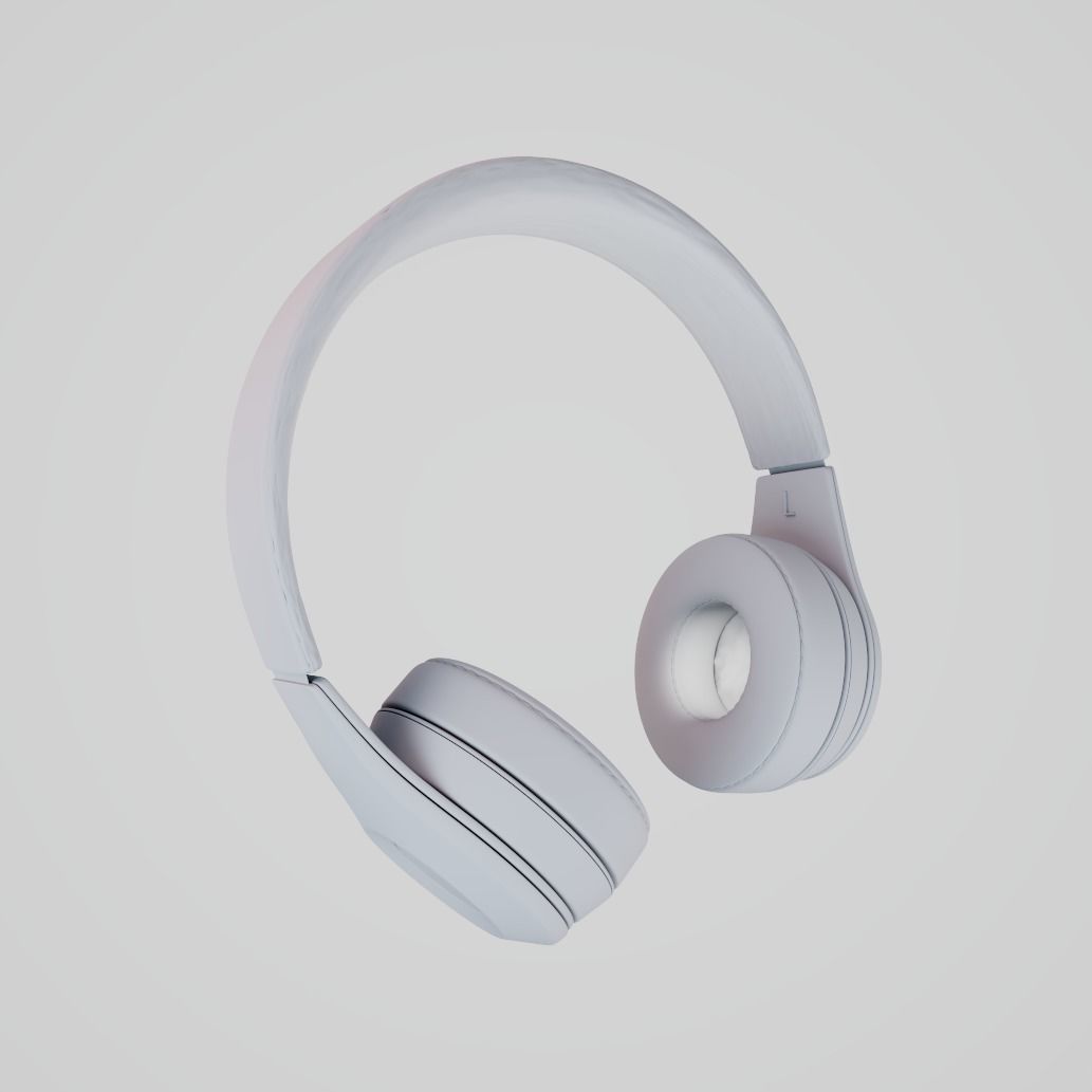 No Brand Headphones Free 3D model_1