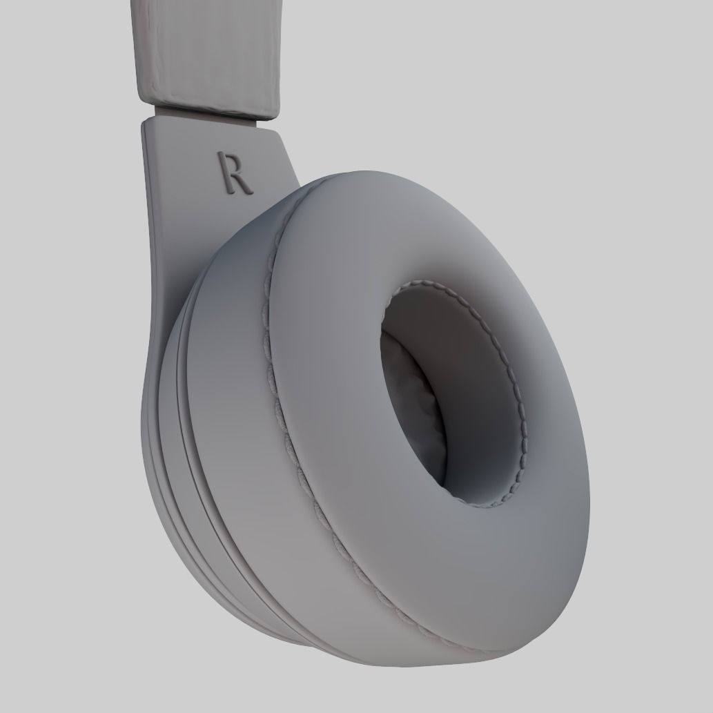 No Brand Headphones Free 3D model_7