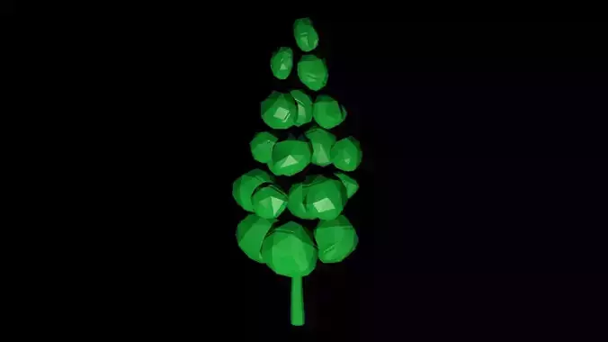 green tree Free 3D model