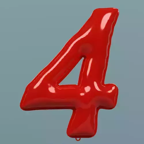 NUMBER 4 BALLOON